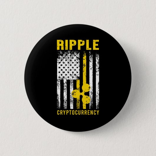 Ripple XRP US Flag American Cryptowährung Geschenk Button (Vorderseite)