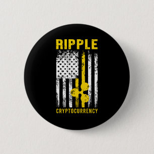 Ripple XRP US Flag American Cryptowährung Geschenk Button