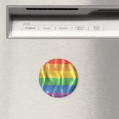 Rippled Pride Flag Magnet (In Situ (Geschirrspüler))