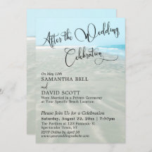 Rippled Sand Aqua Wasser nach Hochzeitsfeier am St