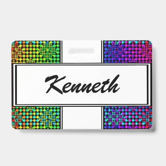 Rippled Schachbretts von Kenneth Yoncich Ausweis (Vorderseite)