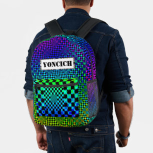 Rippled Schachbretts von Kenneth Yoncich Bedruckter Rucksack
