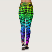 Rippled Schachbretts von Kenneth Yoncich Leggings (Rückseite)