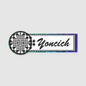 Rippled Schachbretts von Kenneth Yoncich Namensschild (Vorderseite)