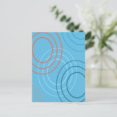 Ripples abstraktes Design Postkarte (Stehend Vorderseite)