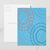 Ripples abstraktes Design Postkarte (Vorne/Hinten)