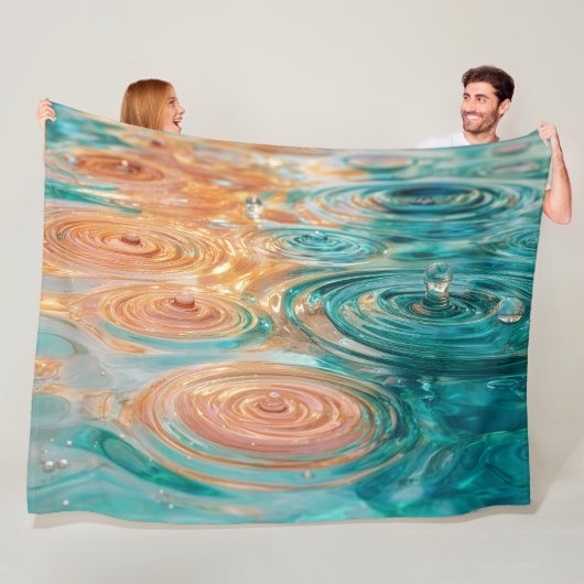 Ripples of Tranquility Abstract Water Harmony Fleecedecke (Beispiel)