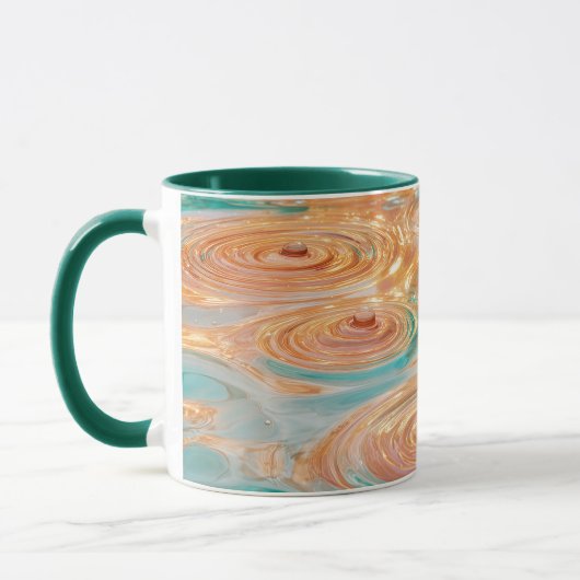 Ripples of Tranquility Abstract Water Harmony Tasse (Links)