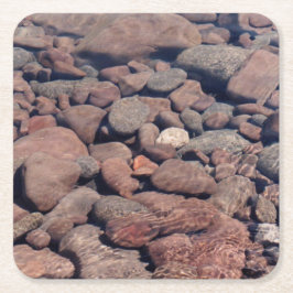 Ripples & Rocks an der Nordküste, Lake Superior Rechteckiger Pappuntersetzer