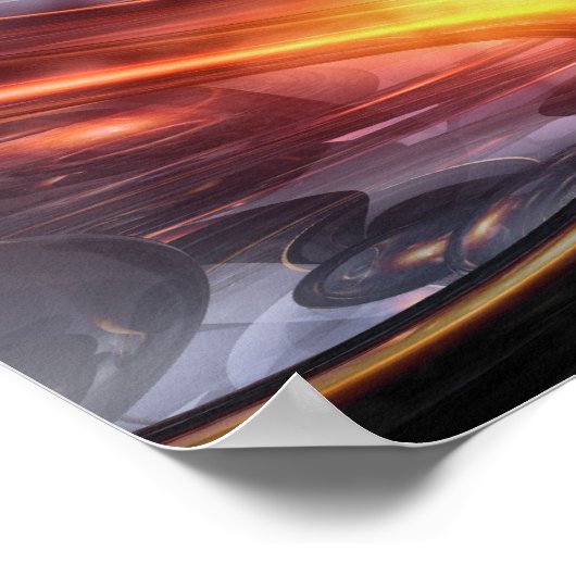 Rippling Fantasy Abstrakt Poster (Ecke)