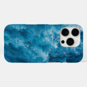Rippling Ocean Water iPhone Case - Serene Blue Sea (Rückseite (Horizontal))