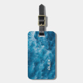 Rippling Ocean Water iPhone Case - Serene Blue Sea Gepäckanhänger (Vorderseite vertikal)