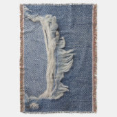 Rippte Jeans Textur, stilvoller Hintergrund. Decke (Vorderseite Vertikal)