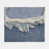 Rippte Jeans Textur, stilvoller Hintergrund. Fleecedecke (Vorderseite (Horizontal))