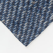 Rippte Jeans Textur, stilvoller Hintergrund. Fleecedecke (Ecke)