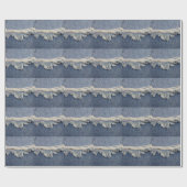 Rippte Jeans Textur, stilvoller Hintergrund. Geschenkpapier (Flach)