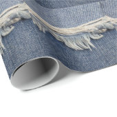 Rippte Jeans Textur, stilvoller Hintergrund. Geschenkpapier (Rolleneckpunkt)