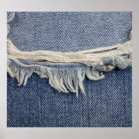 Rippte Jeans Textur, stilvoller Hintergrund. Poster (Vorne)