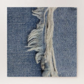 Rippte Jeans Textur, stilvoller Hintergrund. Puzzle (Horizontal)