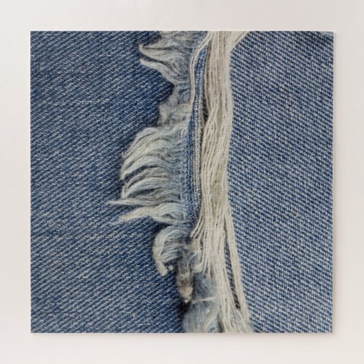 Rippte Jeans Textur, stilvoller Hintergrund. Puzzle (Horizontal)