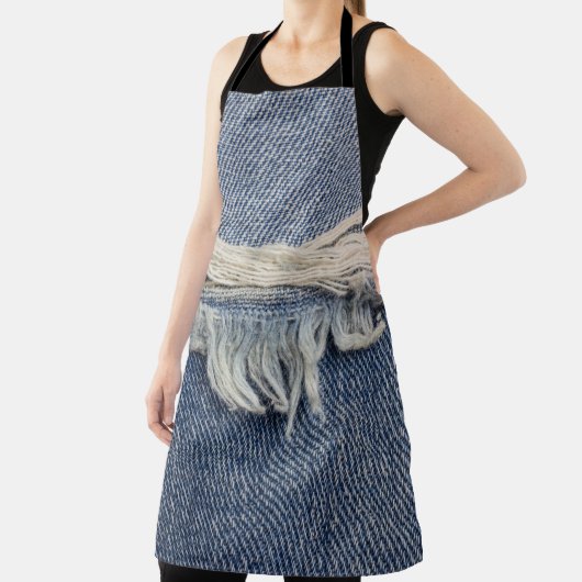 Rippte Jeans Textur, stilvoller Hintergrund. Schürze (InSitu)