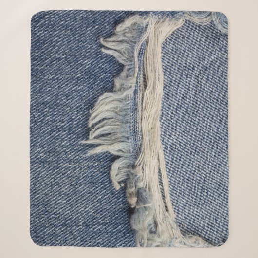 Rippte Jeans Textur, stilvoller Hintergrund. Sherpadecke (Vorderseite)