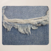 Rippte Jeans Textur, stilvoller Hintergrund. Sherpadecke (Vorderseite (Horizontal))
