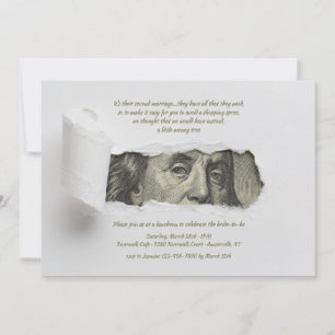 Rippte Papiere, die die Einladung zu einer Dollarb