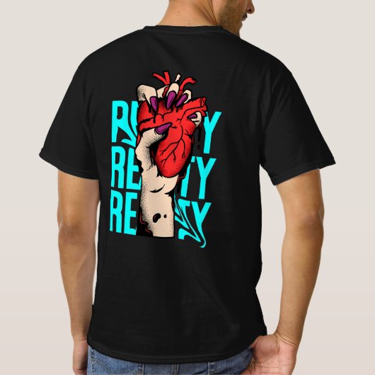 Riptide Heart T - Shirt - Bold Artistic Graphic T- (Rückseite)