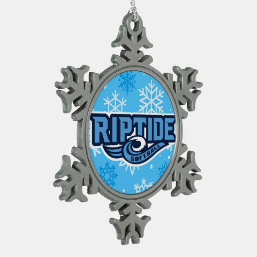 Riptide Schneeflocken Zinn-Ornament (Links)