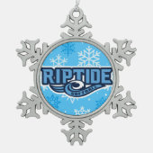 Riptide Schneeflocken Zinn-Ornament (Vorderseite)