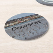 Ris Beach in Douarnenez Runder Pappuntersetzer (Angewinkelt)