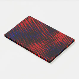 Riscos cruzados vermelho e azul post-it klebezettel