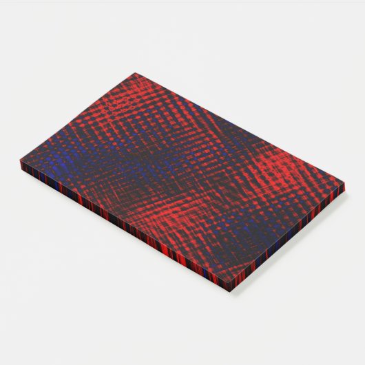 Riscos cruzados vermelho e azul post-it klebezettel (angewinkelt)