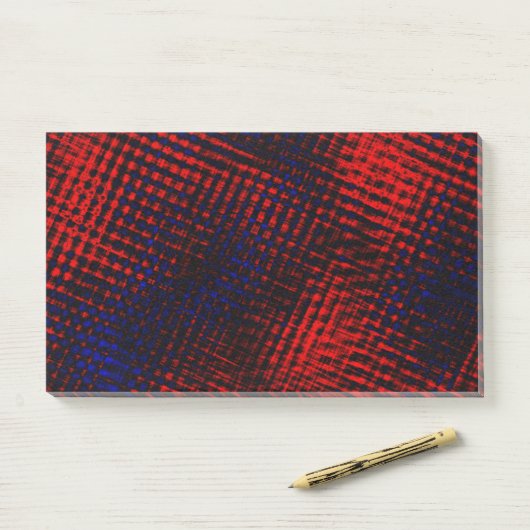 Riscos cruzados vermelho e azul post-it klebezettel (Auf Schreibtisch)