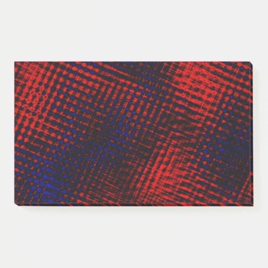Riscos cruzados vermelho e azul post-it klebezettel (Vorderseite)