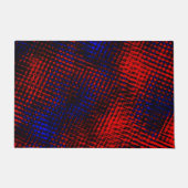 Riscos vermelhos cruzados e fundo azul? fußmatte (Vorderseite)