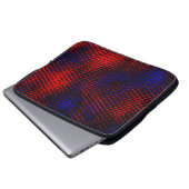 Riscos vermelhos cruzados e fundo azul? laptopschutzhülle (Vorne Knopf)