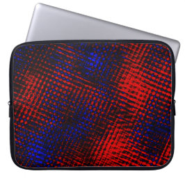 Riscos vermelhos cruzados e fundo azul? laptopschutzhülle