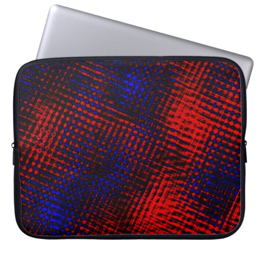 Riscos vermelhos cruzados e fundo azul? laptopschutzhülle (Vorderseite)