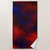 Riscos vermelhos cruzados e fundo azul? strandtuch (Vorderseite)