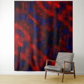 Riscos vermelhos cruzados e fundo azul? wandteppich (Beispiel)