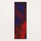 Riscos vermelhos cruzados em fundo azul? yogamatte (Rückseite)