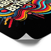 Rise Above And Beyond Bold Abstract Motivational Q Poster (Ecke)