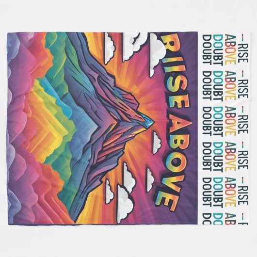 Rise Above Doubt Fleecedecke (Vorderseite (Horizontal))