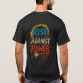 "RISE AGAINST POWER" – Urban Resistance Graffiti T-Shirt (Rückseite)