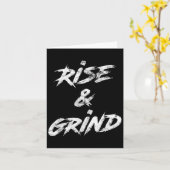 Rise &amp; Grind Motivational Insrational  Karte (Gelbe Blume)