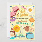 Rise and glänzende Frühstücksbrunch-Einladung Einladung (Vorderseite)