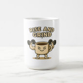 Rise and Grind Coffee Mug- Funny Gym Motivation Kaffeetasse (Mittel)