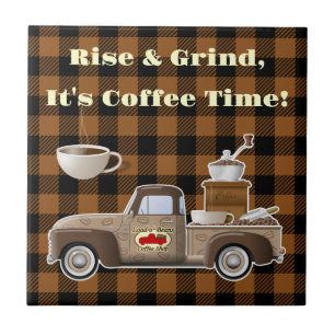 Rise and Grind Coffee Truck Keramikfliese